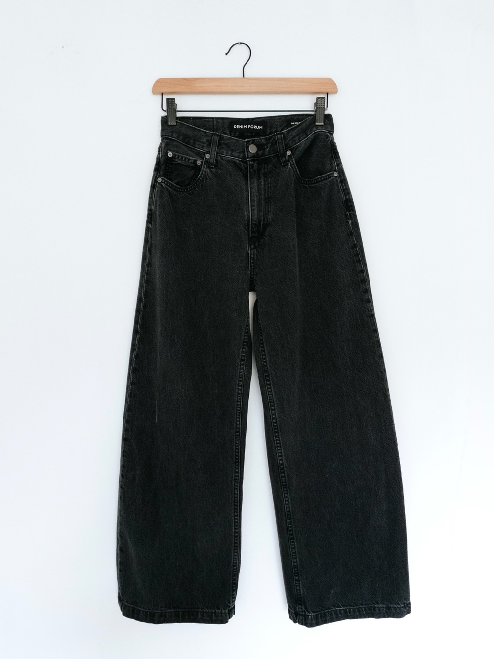 Denim Forum The Zoe Super Hi-Rise Baggy Jean Black Eyeliner - Size 26